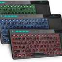 Rii K18 Plus Wireless 3-LED Color Backlit Multimedia Keyboard with Multi-Touch Big Size Trackpad,Rechargable Keyboard for Android TV Box,PC,Smart TV,Xbox,Raspberry Pi, HTPC IPTV,Windows, MacOS