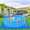 16 x 16 Ft Pool Ground Cloths,Swimming Pool Waterproof PE Swimming Pool Liner Pad for Protect Above Ground Pool Blanket for 8ft to 15ft Frame Above Ground Pools Accessories Prevents Punctures