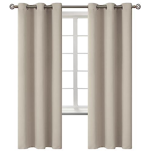 BGment Room Darkening Curtains 6F Long - Grommet Thermal Insulated Drapes Window Treatment Curtains for Bedroom, 2 Panels, 6F x 4F, Camel