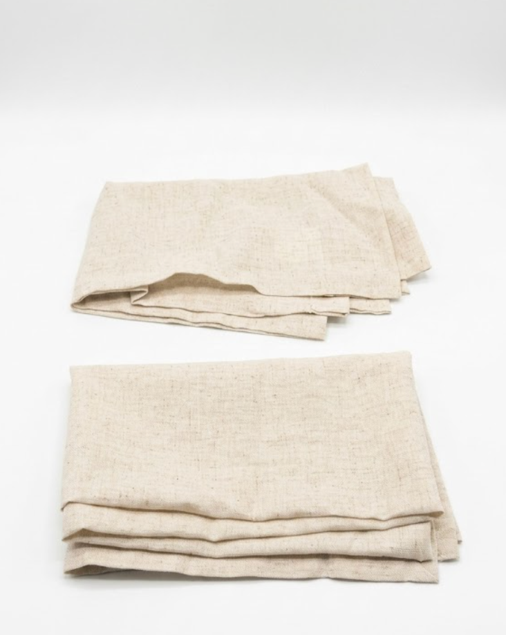 Semi Sheet Linen Curtains 2 Panels, Size 26"x44"