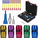 Wire Stripper Twister Tool for Drill, 2026 Upgraded Wire Stripping Tool & Wire Twisting Connector for Cutters 6-14 AWG, 8 In 1 Professional Electrician Twister Stripping Tool with 70 PCS Wire Nut