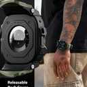 ULTIMAL Rugged Case with Band for Apple Watch 49mm,Compatible with Apple Watch Ultra 3/2/1, Military Grade Shockproof Bumper Cover for iWatch Tactical Band Men (Army Green, 49mm)