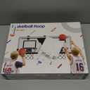 2 Player Basketball Game, Dual Shot Over The Door Mini Basketball Hoop Indoor with Scoreboard, Basketball Toy Gifts for Kids Boys Girls Adults, Suit for Bedroom/Office/Outdoor/Pool, Black