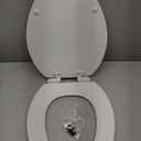 KOHLER Stonewood Quiet-Close, Elongated Toilet Seat Soft Close, Durable Wood, Easy Installation, Universal Fit, Home Essentials, White Finish, K-20466-0