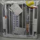 29"-45" Baby Gate for Stairs, Auto Close Stroller Friendly Dog Gate Indoor for Doorways, Pressure Mounted Baby Gate, Easy Walk Through Gate for Children & Pets, White