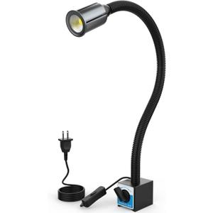 LED Magnetic Work Light, 1420lumens 20in Flexible Gooseneck Work Lamp with Strong Magnetic Base for Lathe Machines, Workbenches