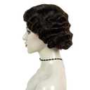Short Dark Brown 1920s Wig for Women Gatsby roaring 20s Finger Wave Party Synthetic Full Vintage Wigs for Womens Lady Cosplay Costume Fancy Dress 1920 Flapper Wig