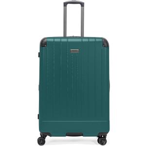 Flying Axis Collection Lightweight Hardside Expandable 8-Wheel Spinner Luggage, Midnight Turquoise, 28-Inch Checked