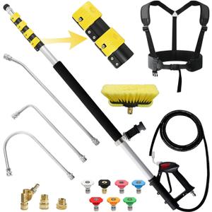 JANZ 24 FT Telescoping Pressure Washer Wand with Heavy-Duty Lever Lock