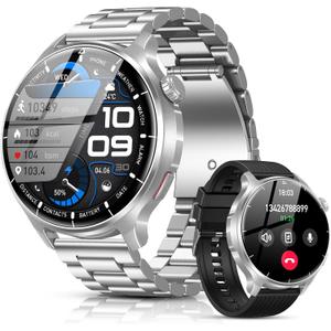 Smart Watch for Men, 1.52" HD Fitness Tracker with Blood Pressure SpO2 Heart Rate Sleep Monitor, 110 Sports Modes, 1000mAh Battery Watches for Men Compatible with Android iPhone