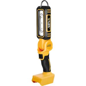 Cordless LED Work Light for Dewalt 20V MAX Battery, Two Levels Adjustable Up to 1000 Lumens with Low Voltage Protection, 140 Degree Rotating Wide-Angle Lighting for Workshop, Camping, Outdoor