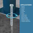 1/2" x 6" Concrete Screws (12 Pack) 1/2 inch Concrete Anchor Bolts for Masonry, Cement, Brick or Block, Zinc Plated