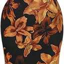 Women's Y2K Floral Bodycon Dresses Going Out Date Night Plus Size Cocktail Dress for Curvy Mesh Long Sundress, M