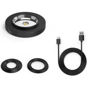 Solar Watch Fast Charger-Watch Solar Charger Metal Base, 9 Hours Timing Off,Fast Heat Dissipation, Solar Power Portable Charger, Suitable for Casio/Citizen/Seiko/Garmin Solar Watch Rounkin (Black)