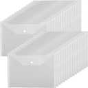 JIKIOU 30pcs Plastic Envelopes, Clear Reusable Poly Envelope Waterproof File Folder with Snap Button, Us Letter/A4 Size