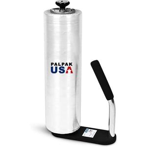 The Leading Stretch Film Dispenser Extended Length - Holds 16" to 22" Stretch - Great for 20" Film Light Weight Industrial Strength Pallet Wrapper  Tension Knob Adjustment Handle