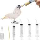 Baby Bird Feeding Syringe Set, Pet Parrot Milk Feeding Syringe with Tubes, Parrot Feeding Feeder Measuring Tools for Feeding Pets Scientific Industrial Labs (12ml +20ml syringe+50ml Measuring Cup)