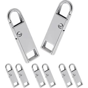 Deoward Zipper Pull Replacement Metal Zipper Handle Mend Fixer Tab Repair for Luggage, Backpacks, Suitcases, Jackets, Purses, Handbags (6 PCS)