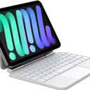 iPad mini 7/6 Keyboard Case (8.3-Inch, 2024/2021), Wireless Magic-Style Keyboard with Smart Trackpad, 7-Color Backlit, for iPad mini 7th & 6th Gen - White
