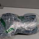 MakeMeChic Women's High Split Tube Denim Dress Sleeveless Ruffle Trim Midi A Line Dress Large