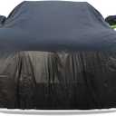 BOSEA SUV Car Cover Waterproof All Weather Black Super Durable Material Windproof Outdoor Winter Full Car Cover for Automobiles, Up to SUV 191in