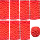 50 Pieces Fruit Protection Bags Foam Mesh Keep Safe Mesh Sleeves for Large Supermarkets, Fruit Shops (Red-10x6cm)