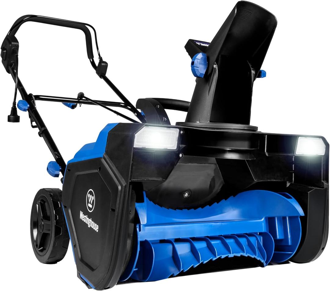 Westinghouse WSnow23 Corded Snow Blower 23 Inch, Dual LED Lights, 1800W Watt Motor, Electric Snow Blower with 25ft Throwing Distance, Plows 800lbs/min, Adjustable Chute