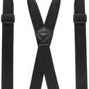 JEMYGINS Hidden Suspenders for Men Under Clothes - Free Yourself from Troublesome Waistbands(1.48" Wide) (Black)