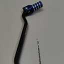 Tusk Folding Shift Lever Black/Blue Tip Compatible with Honda TRX 400EX 1999-2008/Compatible with Yamaha Raptor 700 2006-2025