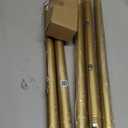 Modern Gold Curtain Rods for Windows 48 to 84 Inch, 1" Diameter Adjustable Heavy Duty Window Curtain Pole with Matte Gold End Cap Finials, Decorative Drapery Rods for Living Room, Bedroom (36''-88'' (1 Pack))