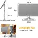 Magnetic Stand Only for iPad Pro 13 inch M4(2024),360Adjustable Foldable Desk Stand,Holder Desktop Tablet Mount for iPad Pro 13" M4(2024)