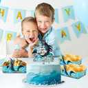 Mosasaurus Dinosaur Acrylic Cake Topper with Happy Birthday Sign Cool Dinosaur Cake Decoration for Mosasaurus Dinosaur Theme Birthday Party Supplies