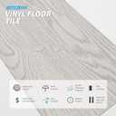Art3d Peel and Stick Floor Tile Vinyl Wood Plank 12-Pack 18 Sq.Ft, Grey Ash, Rigid Surface Hard Core Easy DIY Self-Adhesive Flooring
