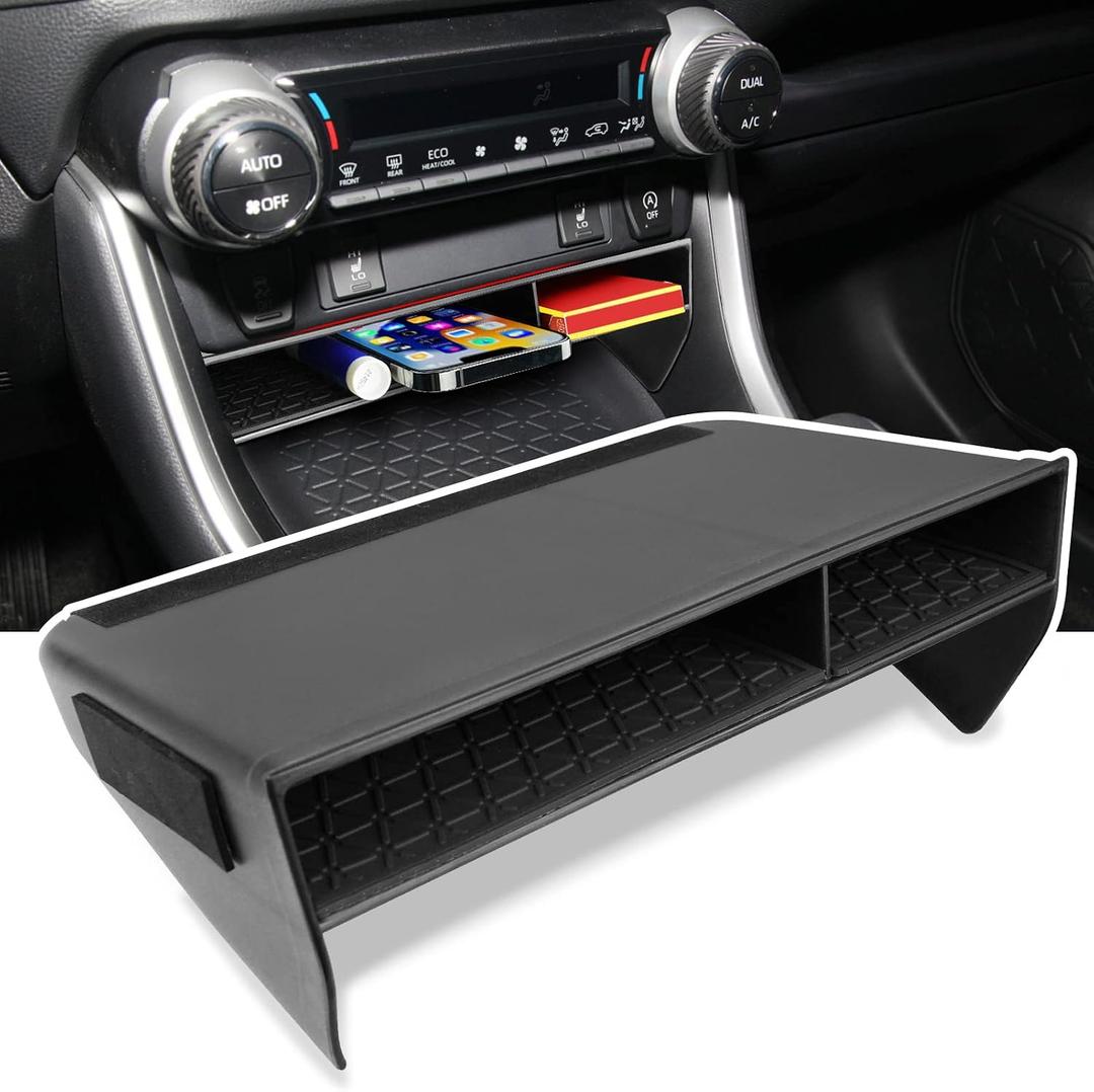 Jaronx Compatible with Toyota RAV4 Center Console Organizer 2025 2024 2023 2022 2021 2020 2019,Upgraded Large Slots Console Storage Tray RAV4 Accessories