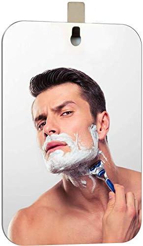 APHUIME Deluxe Large Fogless Shower Mirror, Fogless Shaving Mirror(7.48 in X 11 ​in), Anit-Fog Shaving Mirror with Hook, Fog Free Wall Hanging Makeup Mirror, Anti Fog Shatterproof Mirror in Bathroom