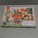 Nene Toys Wooden Color Matching Pegboard for Toddlers 2+  Pastel Button Art Mosaic Puzzle with 24 Wooden Pegs & 12 Pattern Cards  Montessori Fine Motor Toy for 2 3 Year Old Boys Girls