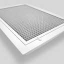 HVAC Premium 16" x 32" Cube Core Eggcrate Return Air Filter Grille for 1" Filter - Aluminum - White [Outer Dimensions: 18.5" x 34.5"]