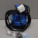 1/2 HP Submersible Water Pump 2900 GPH Portable Small Sump Pump For Pool Cover, Basements, Puddles, Gardens Ponds With 16.4 Ft Power Cord and Hose Adapters, Blue