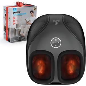 COMFIER Foot Massager with Heat,FSA HSA Eligible,Shiatsu Feet Massager Machine,Kneading Rolling Compression for Plantar Fasciitis,Neuropathy,Fits up to Men Size 12,Gifts for Women,Men