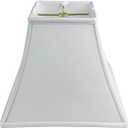 Royal Designs, Inc. Regal Square Bell Lamp Shade, 7 x 14 x 11.5, Linen White (BSO-715-14LNWH)
