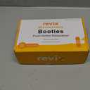 REVIX Microwavable Booties for Cold Feet Moist Heat Therapy, Heated Slippers Women & Men for Soothing Cold Foot, Microwavable Foot Warmers, Non-Slip Sole & Adjustable Fit, Navy S