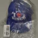 I Love Bingo Snapback Mesh Trucker Hat, Throwback Retro Adjustable Baseball Cap Assorted Colors (Pack of 1) Red/Blue