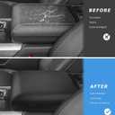 INTGET Center Console Cover for 2025 2026 Ford F150 Accessories Interior 2021 2022 2023 2024 Car Middle Arm Rest Armrest Lid Seat Cover Protector Elbow Cushion Pad(Black Stitches, 2021-2026)