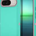 I-HONVA for Google Pixel 10 Case/Pixel 10 Pro Case Shockproof Dust/Drop Proof 3-Layer Full Body Protection [Without Screen Protector] Rugged Heavy Duty Cover for Pixel 10/10 Pro,Teal/Pink