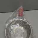 Stainless Steel Perforated Metal Colander Strainer with Long Red Handle Sieve Sifters Use for Kitchen Food Pasta Noodles Spaghetti Vegetables Silver - 7.9inch