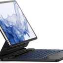 Dexnor for Samsung Galaxy Tab S10+ Plus/S9+ Plus/S9 FE+ Plus/S8+ Plus/S7+ Plus/S7 FE Case with Keyboard 12.4" Floating Cantilever Magnetic Stand Multi-Touch Trackpad Backlit S Pen Holder - Black