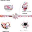 Lionheart glory Easter Day Dog Collar with Flower Dog Collar for X-Small Dogs, Rabbits Colorful Dogs Collars Flowers Spring Collars Puppy Flowers