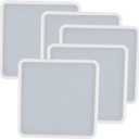 5Pcs Square Shape Epoxy Mold DIY Resin Casting Square Base Coaster Silicone Mold, Larger Size 5 inch (5Pcs Larger Square)