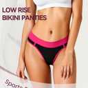 Cheeky Underwear for Women, Womens Underwear Cotton,Pop Vivid Color Soft Bikinis Panties for Young Ladies 5 Pack (L)
