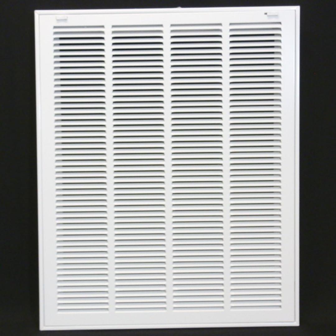 20" X 24" Return Air Filter Grille - Filter Included - Easy Plastic Tabs for Removable Face/Door - HVAC VENT DUCT COVER - White [Outer Dimensions: 22 5/8"w X 26 5/8"h]